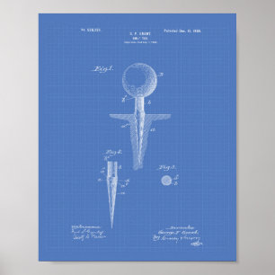 Golf T-Shirt 1899 Patentart - Blueprint Poster
