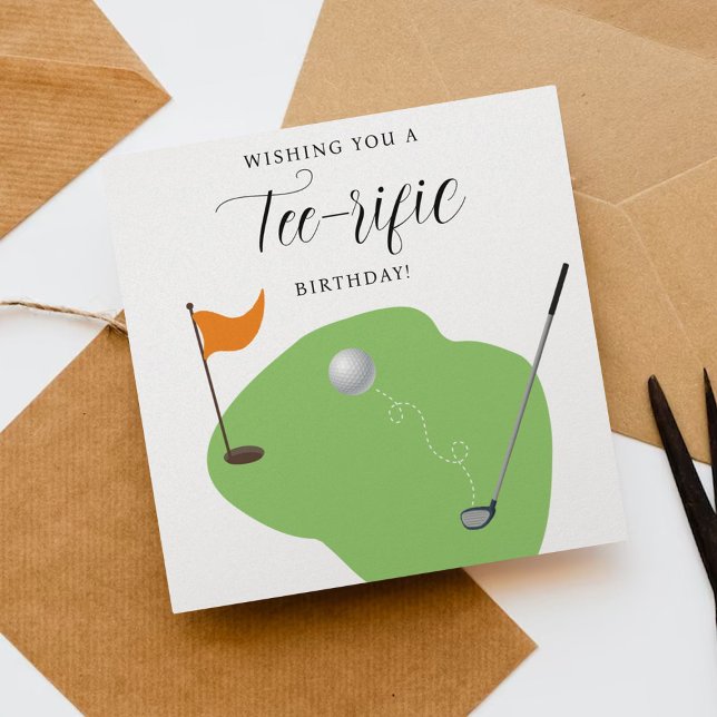 Golf T-Shirt-Brific Birthday Card (Von Creator hochgeladen)