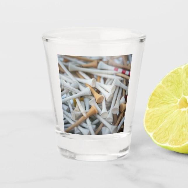 Golf T-Shirts Schnapsglas (Vorderseite)