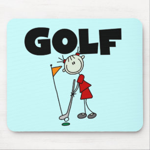 GOLF T-Shirts und Geschenke für Mädchen Mousepad