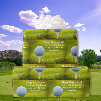 Golf-Tage für die Rückerstattung von Text und Name Geschenkpapier