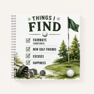 Golf-Tagesleben Lustige Checkliste Notizbuch