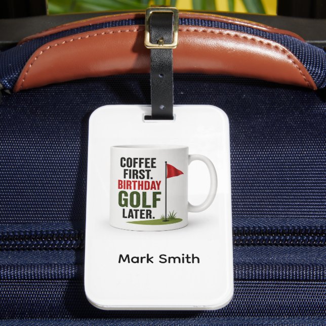 Golf Tägliche Lebensroutine Gepäckanhänger (Vorderseite Insitu 2)