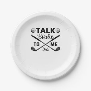 Golf Talk Birdie to Me Funny Pappteller