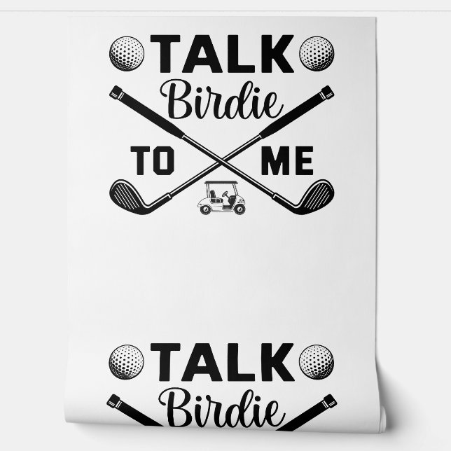 Golf Talk Birdie to Me Funny Tapete (Abrollen)