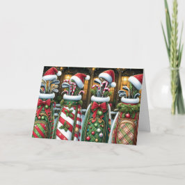 Golf-Taschen-Weihnachts-Feiertagskarte Feiertagskarte