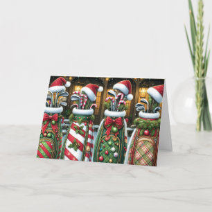 Golf-Taschen-Weihnachts-Feiertagskarte Feiertagskarte