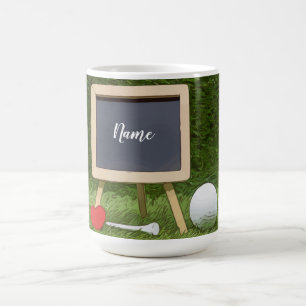 Golf-Tasse mit Golfball und Tee Kaffeetasse