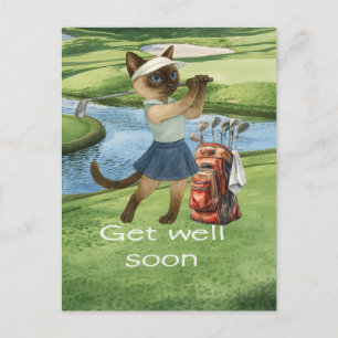 Golf Tauchen Sie ein mit Golfer Golf auf Grün Postkarte