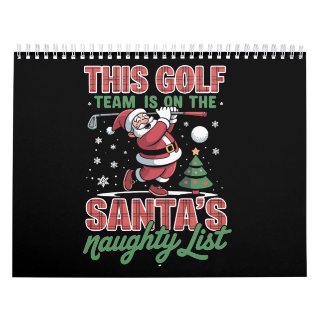 Golf Team Is On Santa's Naughty List Xmas Santa  Kalender (Titelbild)