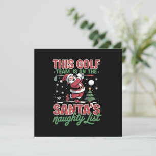 Golf Team steht auf Santas unartiger Liste Xmas Sa Feiertagskarte