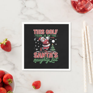 Golf Team steht auf Santas unartiger Liste Xmas Sa Serviette