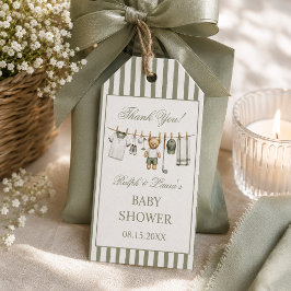 Golf Teddy Bär Baby Shower Danke Geschenkanhänger