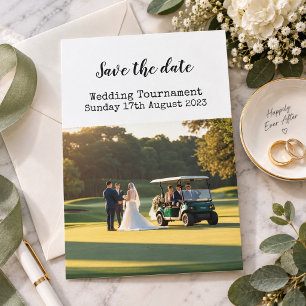 Golf Termin vormerken Golf Hochzeit Einladung
