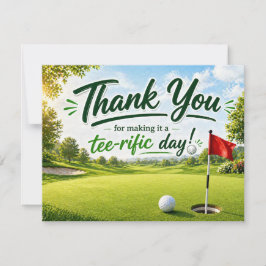 Golf Thank you for terrific day  Dankeskarte