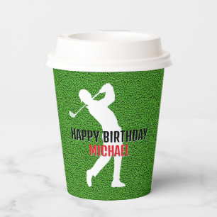 Golf-Thema 50. Geburtstag Pappbecher