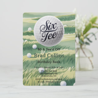 Golf-Thema 60 & Tee’d Off Geburtstagsfeier Einladung