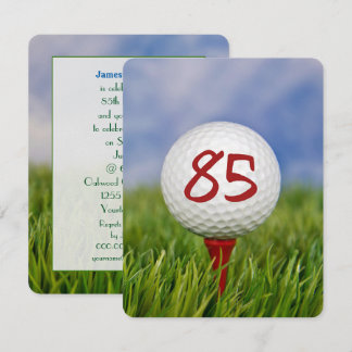 Golf-Thema 85. Geburtstag Einladung