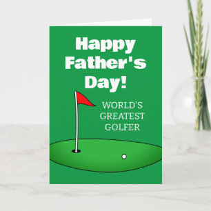 Golf-Thema Frohes Vatertags-Karte für Papa Karte