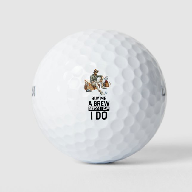 Golf-Thema für Junggesellenabschied  Golfball (Vorderseite)
