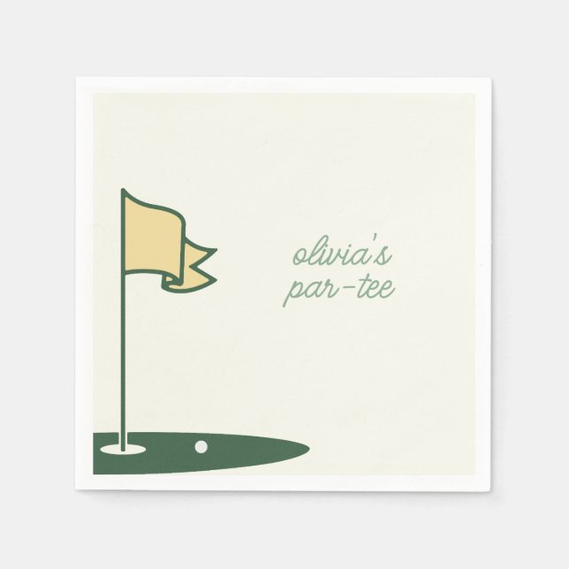 Golf Thema Geburtstag Par-T-Shirt Napkins Serviette (Vorderseite)