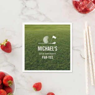 Golf-Thema-Golfer-Party Minimalist 30. Geburtstag Serviette