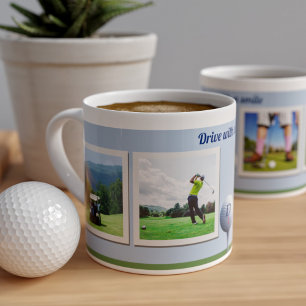 Golf Thema Golfer Vater Instant Foto Espresso Cup Espressotasse