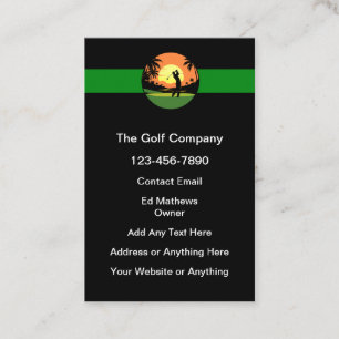 Golf-Thema Moderne Vertikale Visitenkarten Visitenkarte