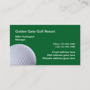 Golf-Thema professionell gestaltet Visitenkarte