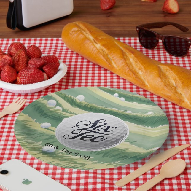 Golf Theme 60 & Tee’d Off Birthday Party  Pappteller (Picknick)