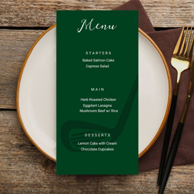 Golf Theme Birthday Party Menu Card Menükarte (golf menu sign, golf party menu, golf birthday menu, golf event menu, golf theme party decor, golf p)
