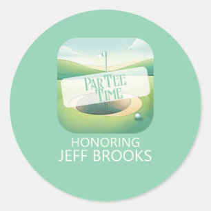 Golf Theme Green Party Runder Aufkleber