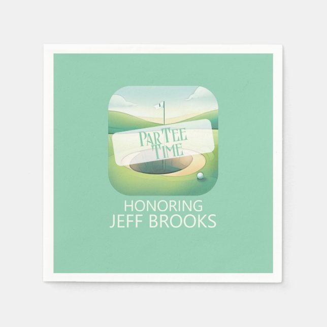 Golf Theme Green Party Serviette (Vorderseite)