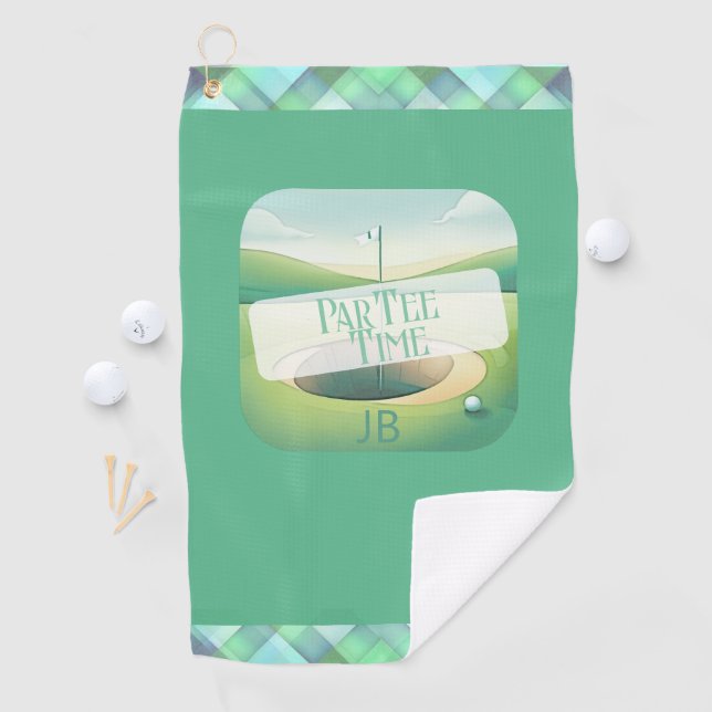 Golf Theme Par T-Shirt Personalisiert Golfhandtuch (Insitu)