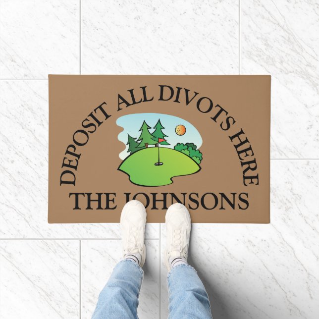 Golf Theme Personalisiert Doormat Fußmatte (Indoor)