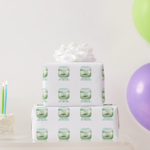 Golf Theme Personalisiert Geschenkpapier
