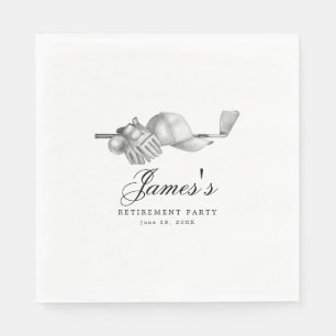 Golf Theme Retirement Party Custom Serviette