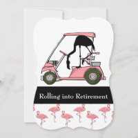 Golf Theme Retirement Party Golf Cart Flamingo