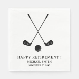 Golf Theme Retirement Party Napkins Serviette