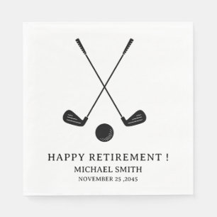 Golf Theme Retirement Party Napkins Serviette