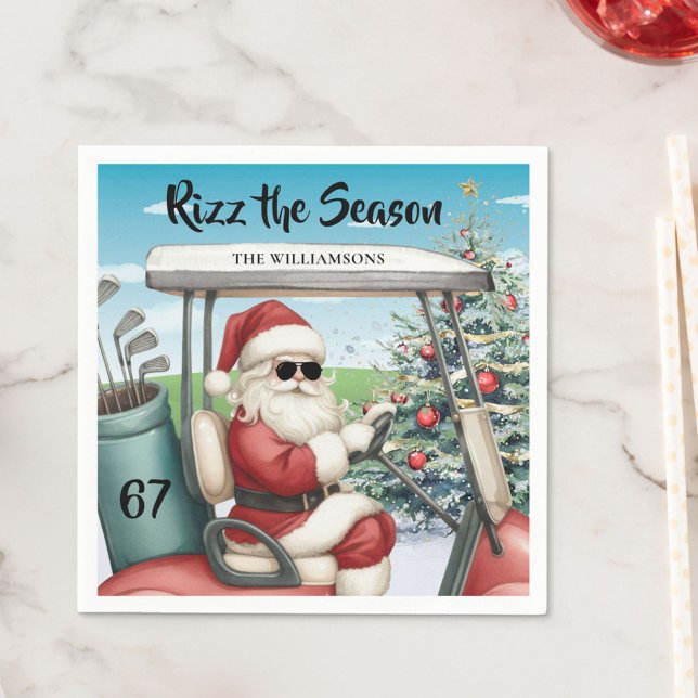 Golf Theme Rizz the Season 67 Name Serviette (Von Creator hochgeladen)