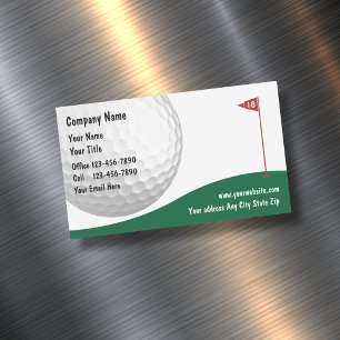 Golf Theme Simple Business Cards Magnet