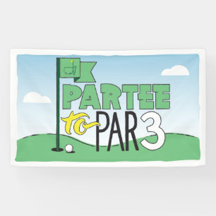 Golf Themed Birthday Party, 3. Geburtstagsbanner Banner