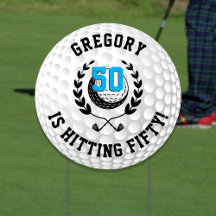 Golf Themed Birthday Yard-Zeichen