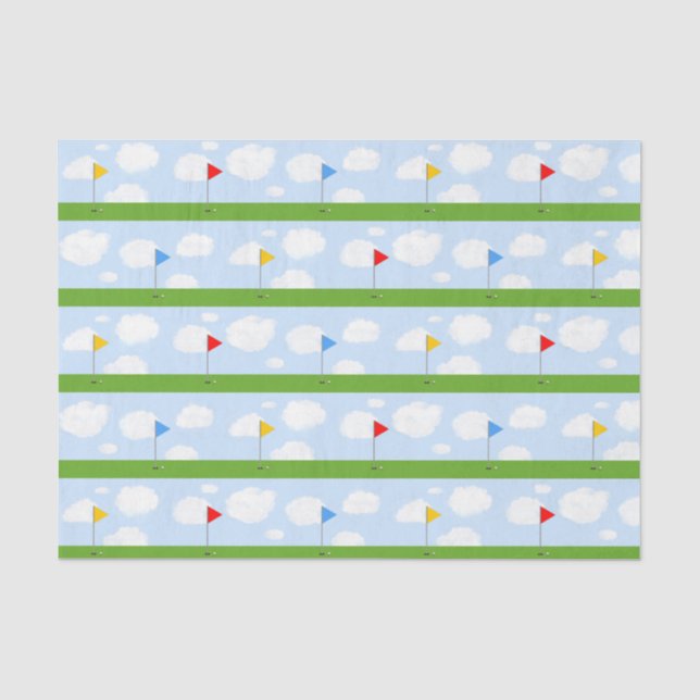 Golf Themed Feier Seidenpapier (Vorderseite)