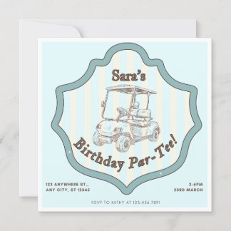 Golf Themed Geburtstagsparty Einladung