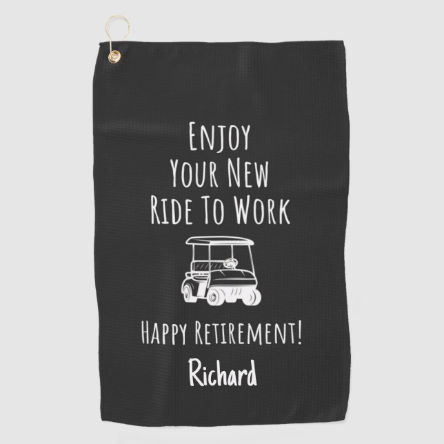 Golf Themed Retirement Gifts Funny Golfer Related  Golfhandtuch (Vorderseite)