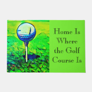 Golf Themed Zuhause ist, wo der Golfplatz Mat ist Fußmatte