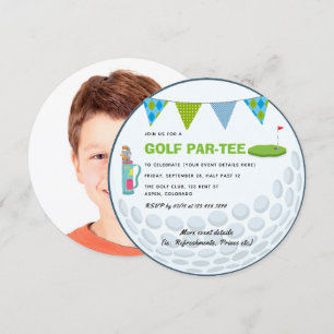 Golf-Themen-Party-Foto-Einladung Einladung