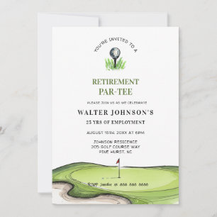 Golf-Themen-Rentner-PAR-TEE Einladung